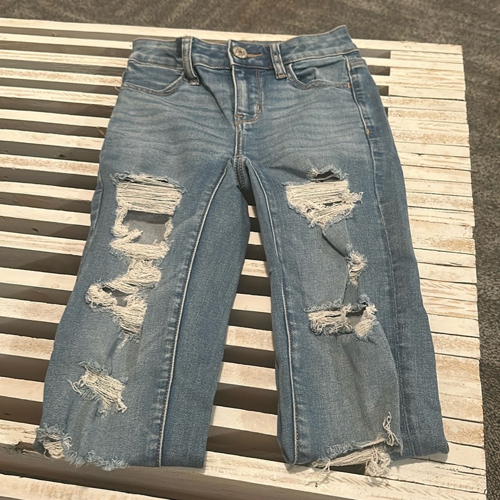 American Eagle Distressed Jegging 000 Regular
